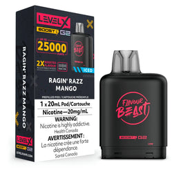 Level X - Flavour Beast Boost - G2 Pod - RAGIN‘ RAZZ MANGO